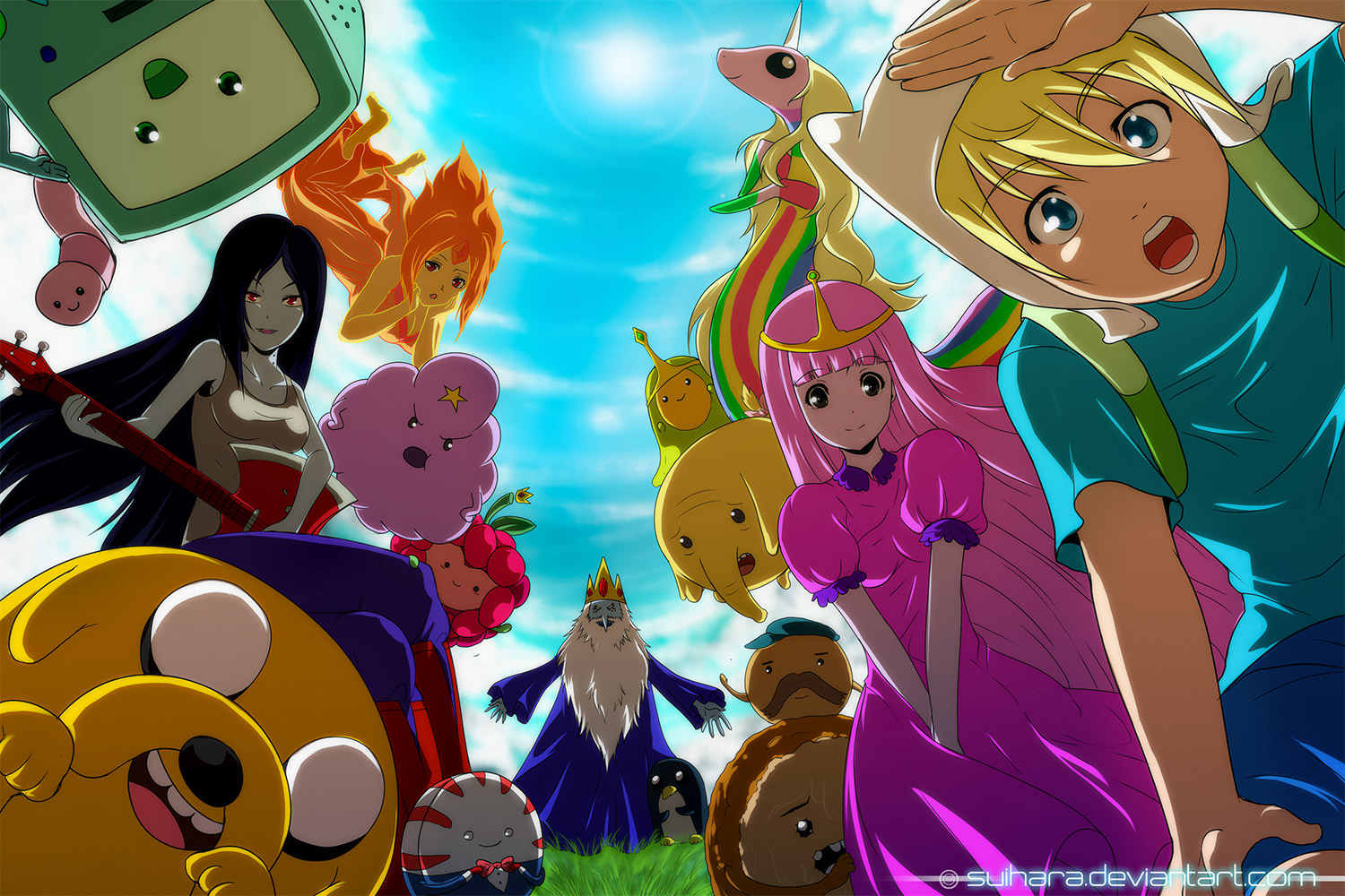 Anime Adventure Time Character Sketches by LoveMikuHatsune on DeviantArt